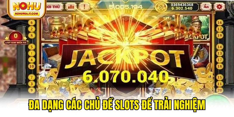 Đa dạng các chủ đề slots để trải nghiệm